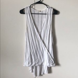 Open Front Striped Tank